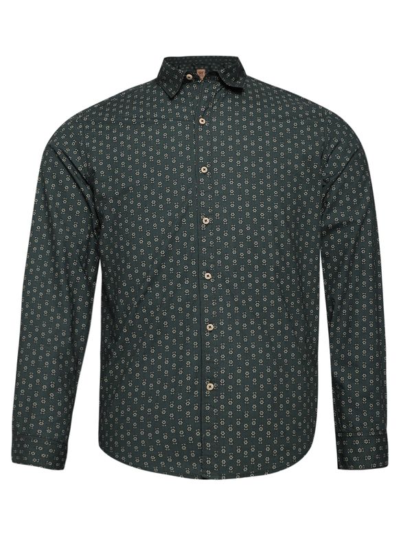 Campus Sutra Campus Sutra Риза 'Walker'  сиво / зелено / черно