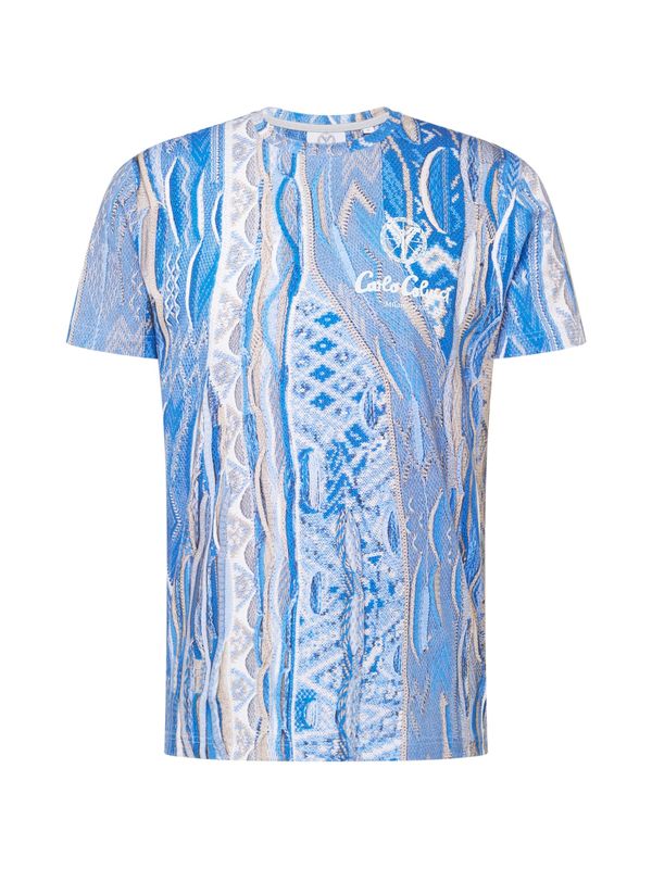 Carlo Colucci Carlo Colucci Тениска  бежово / лазурно синьо / бяло