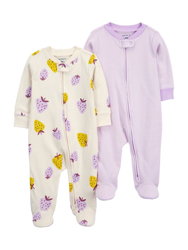 Carter's Carter's Бебешки гащеризони/боди  бежово / пастелнолилаво