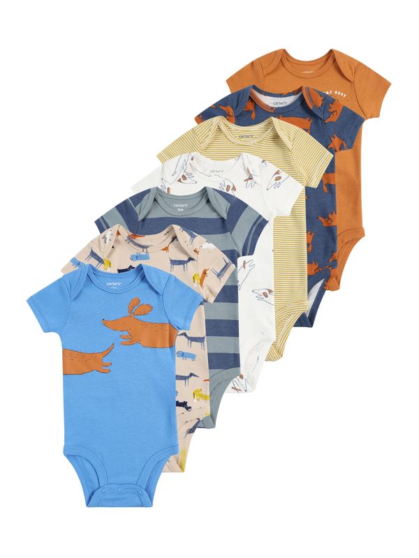 Carter's Carter's Бебешки гащеризони/боди  цвят "пясък" / нейви синьо / ръждиво кафяво / бяло