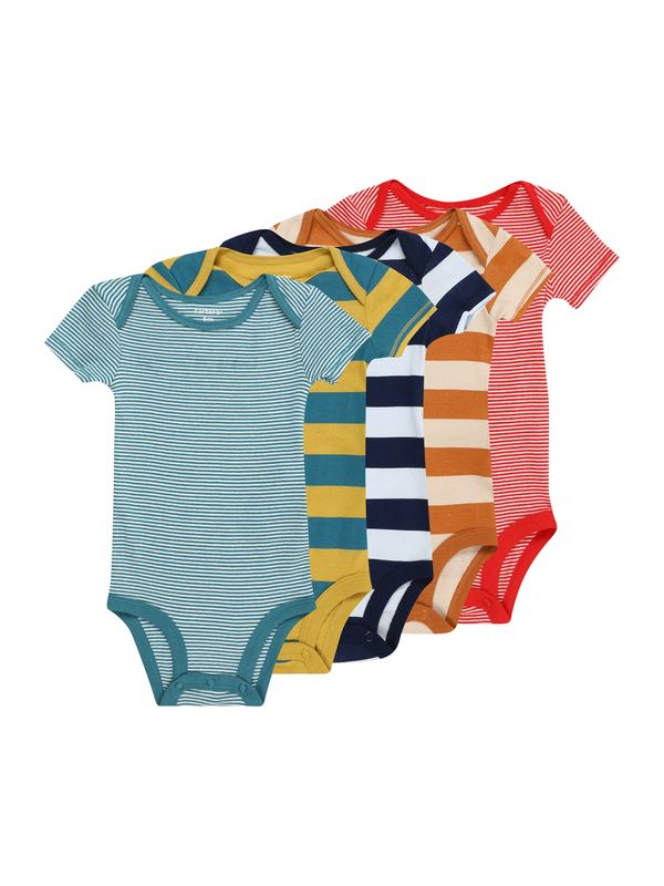 Carter's Carter's Бебешки гащеризони/боди  горчица / петрол / червено / бяло