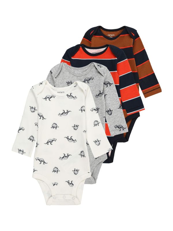Carter's Carter's Бебешки гащеризони/боди  нейви синьо / ръждиво кафяво / сив меланж / бяло
