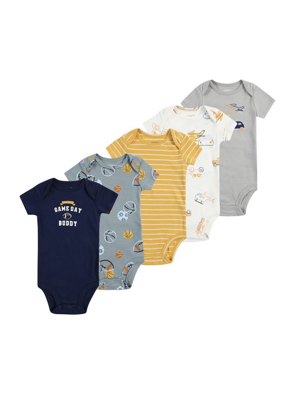 Carter's Carter's Бебешки гащеризони/боди  нейви синьо / жълто / сиво / бяло