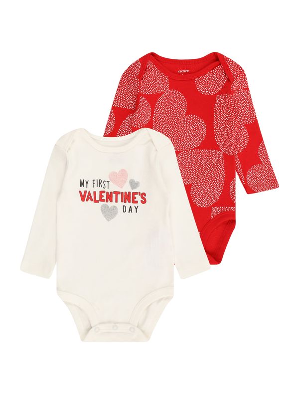 Carter's Carter's Бебешки гащеризони/боди  огнено червено / черно / бяло