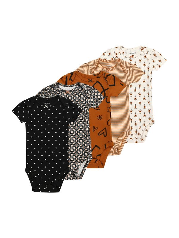 Carter's Carter's Бебешки гащеризони/боди  оранжево / черно / бяло