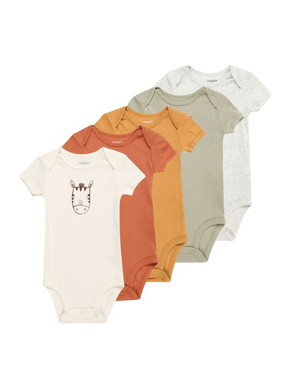Carter's Carter's Бебешки гащеризони/боди  пясъчен / сив меланж / пастелно зелено / оранжево / ръждиво червено