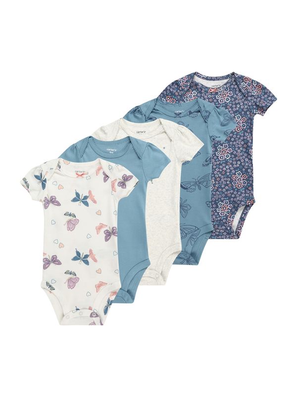 Carter's Carter's Бебешки гащеризони/боди  сапфирено синьо / светлосиньо / бял памук
