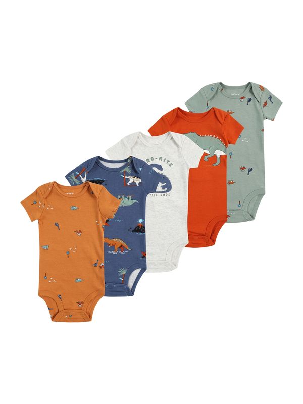 Carter's Carter's Бебешки гащеризони/боди  синьо / сив меланж / каки / оранжево