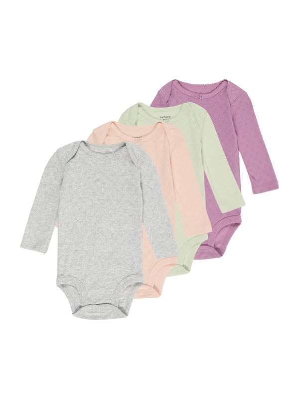 Carter's Carter's Бебешки гащеризони/боди  сив меланж / пастелно зелено / орхидея / кайсия