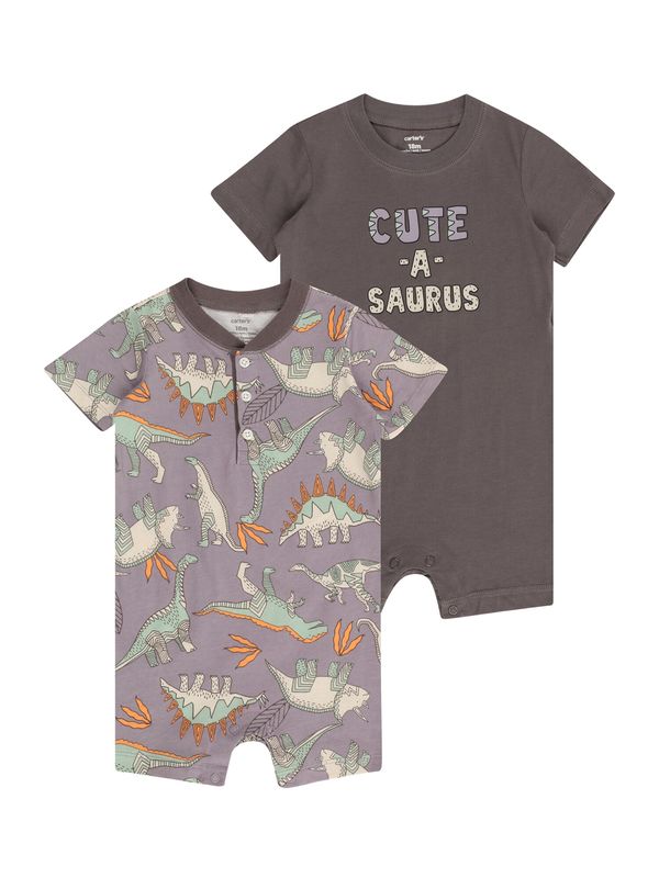 Carter's Carter's Бебешки гащеризони/боди  сиво / антрацитно черно / люляк / оранжево