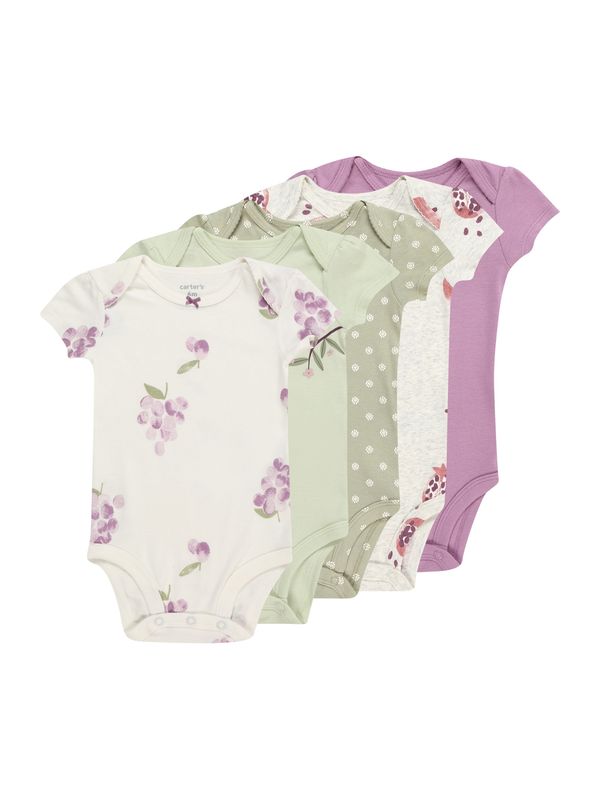 Carter's Carter's Бебешки гащеризони/боди  светлозелено / бледорозово / естествено бяло