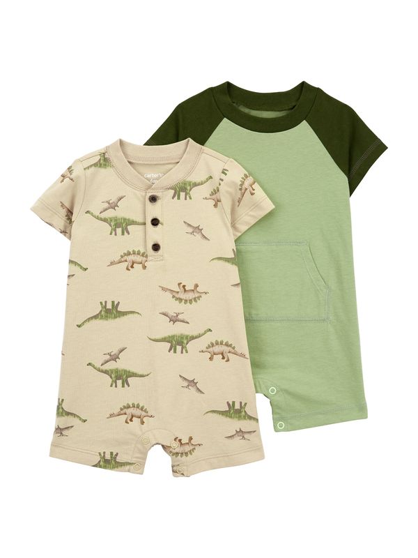 Carter's Carter's Комбинезон  бежово / светлозелено / тъмнозелено