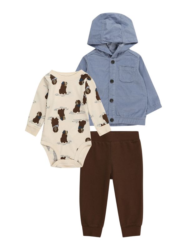 Carter's Carter's Комплект  цвят "пясък" / гълъбово синьо / тъмнокафяво