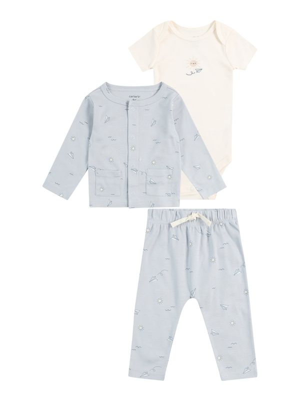Carter's Carter's Комплект  кремаво / пастелно синьо / бяло