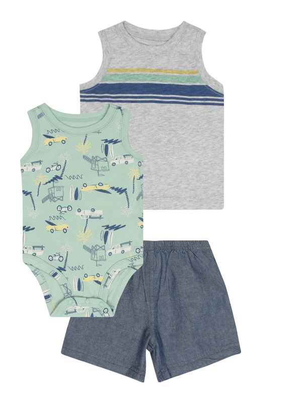 Carter's Carter's Комплект  нощно синьо / жълто / сив меланж / пастелно зелено