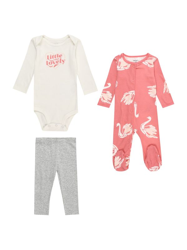 Carter's Carter's Комплект  сив меланж / питая / пудра / бяло