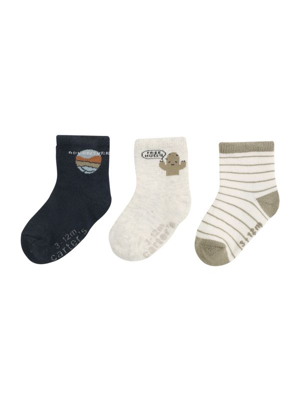 Carter's Carter's Къси чорапи  бежово меланж / нейви синьо / светлосиньо / маслина