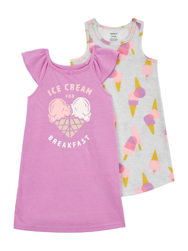 Carter's Carter's Рокля  светлосиво / слива / бледорозово / бяло