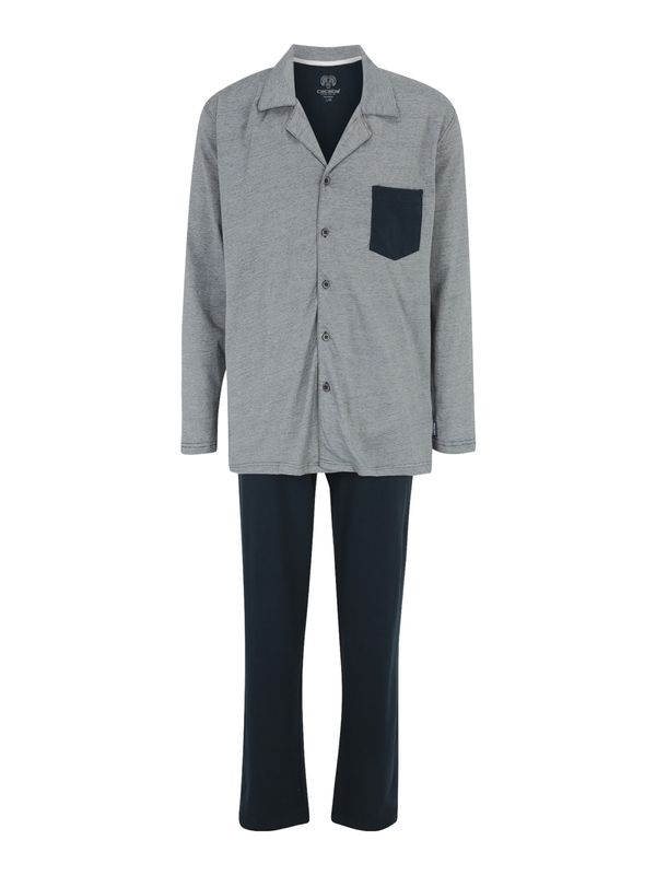 CECEBA CECEBA Дълга пижама  тъмносиньо / синьо меланж