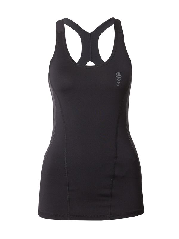 Champion Authentic Athletic Apparel Champion Authentic Athletic Apparel Спортен топ  сиво / черно