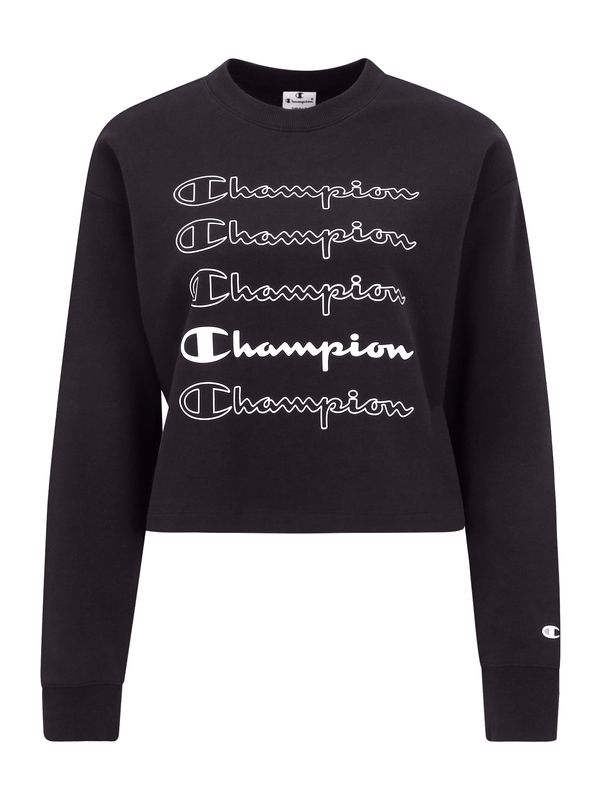Champion Authentic Athletic Apparel Champion Authentic Athletic Apparel Суичър  черно / бяло