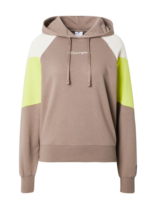 Champion Authentic Athletic Apparel Champion Authentic Athletic Apparel Суичър  светлокафяво / светлозелено / бяло