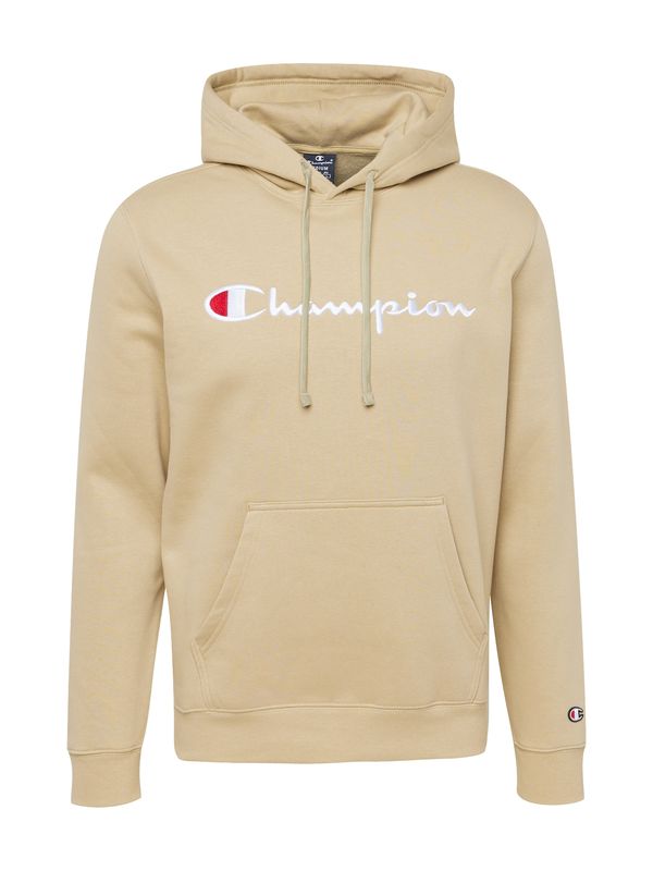 Champion Authentic Athletic Apparel Champion Authentic Athletic Apparel Суичър  тъмнобежово / червено / бяло