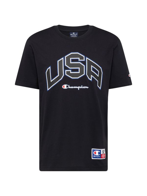 Champion Authentic Athletic Apparel Champion Authentic Athletic Apparel Тениска  синьо / антрацитно черно / черно / бяло