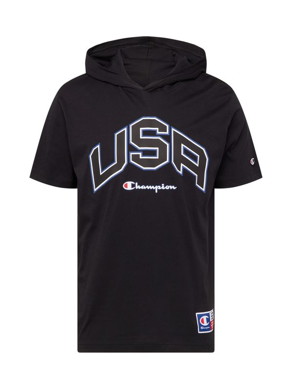 Champion Authentic Athletic Apparel Champion Authentic Athletic Apparel Тениска  светлосиньо / черно / мръсно бяло