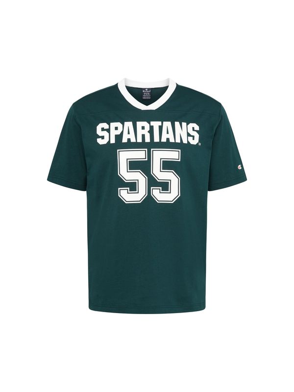 Champion Authentic Athletic Apparel Champion Authentic Athletic Apparel Тениска  тъмнозелено / бяло