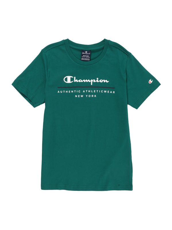 Champion Authentic Athletic Apparel Champion Authentic Athletic Apparel Тениска  зелено / бяло