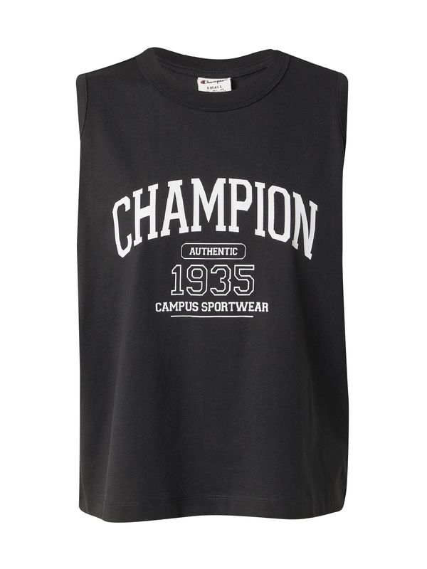 Champion Authentic Athletic Apparel Champion Authentic Athletic Apparel Топ  антрацитно черно / бяло