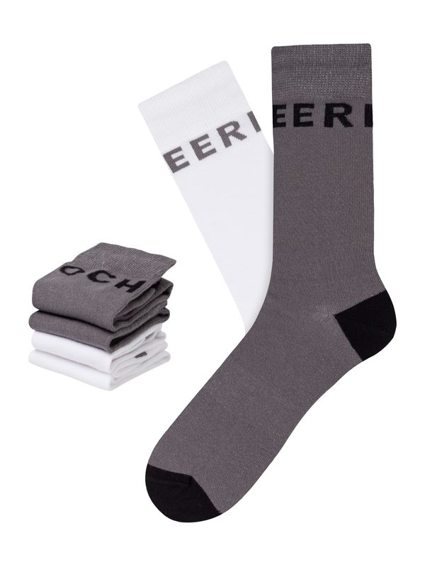 CHEERIO* CHEERIO* Къси чорапи 'Best Friend'  антрацитно черно / черно / бяло