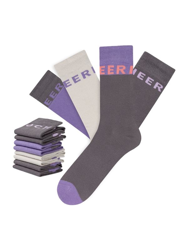 CHEERIO* CHEERIO* Къси чорапи 'Best Friend'  антрацитно черно / светлосиво / тъмнолилаво / корал