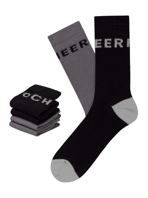 CHEERIO* CHEERIO* Къси чорапи 'Best Friend'  сиво / черно / естествено бяло