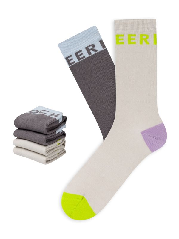 CHEERIO* CHEERIO* Къси чорапи 'Best Friend'  сиво / светлосиво / тъмнозелено / люляк