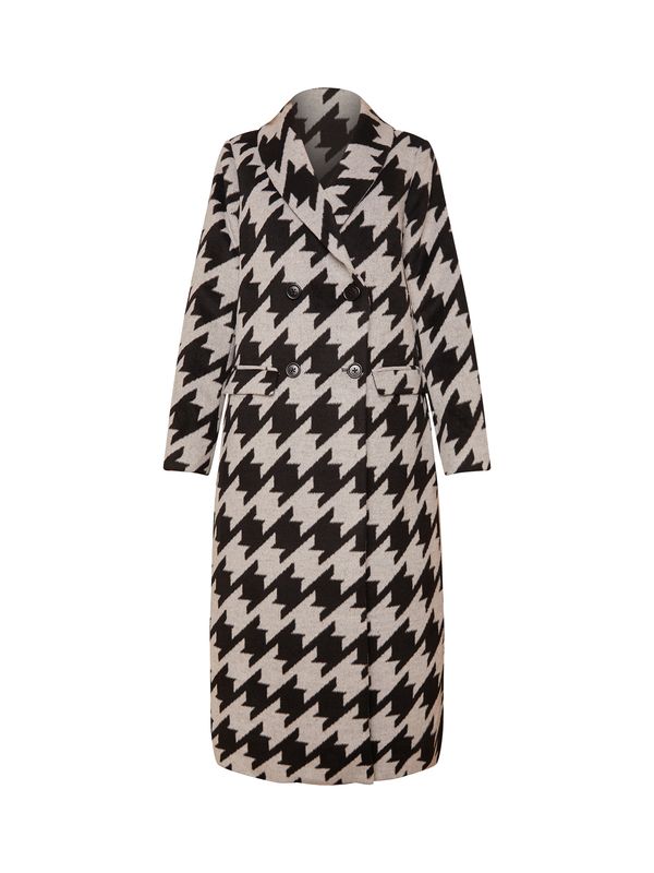 Chi Chi London Chi Chi London Преходно палто  сив меланж / черно