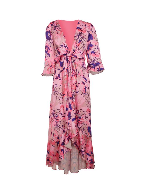 Chi Chi London Chi Chi London Рокля  тъмнобежово / индиго / бледорозово / светлорозово