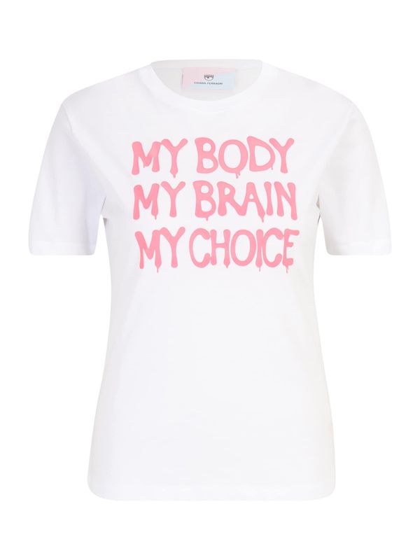 Chiara Ferragni Chiara Ferragni Тениска  бледорозово / бяло