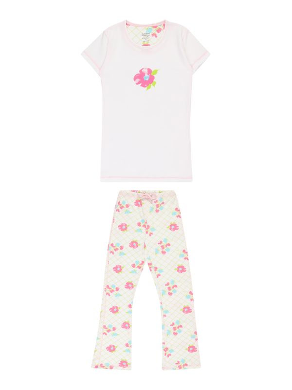 Claesen's Claesen's Комплект пижама  светлосиньо / тръстиково зелено / розово / бяло