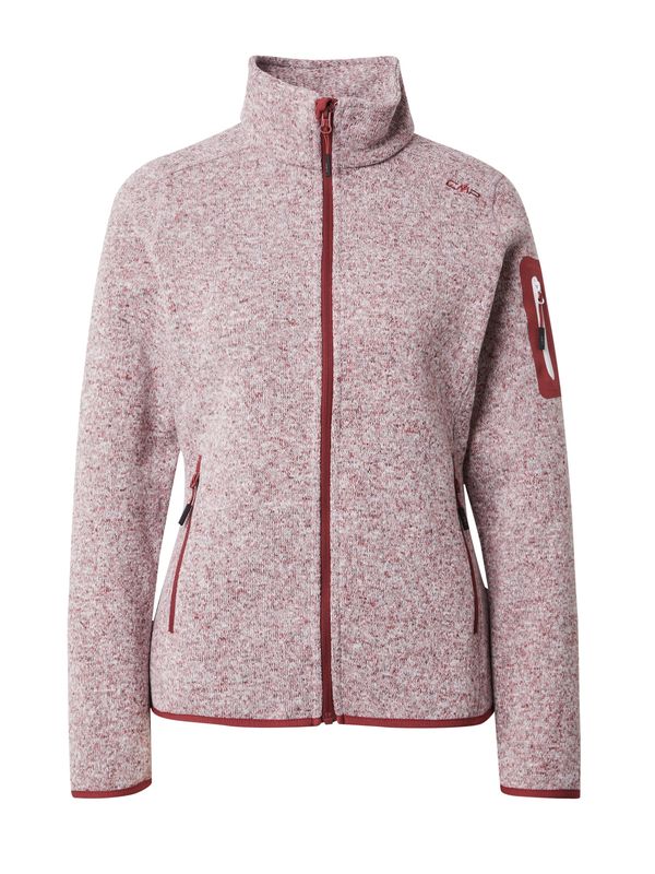 CMP CMP Функционално поларено яке  червен меланж / бяло