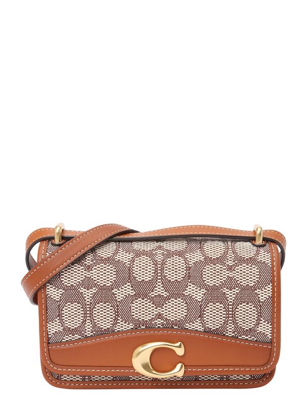 COACH COACH Чанта с презрамки 'Bandit'  екрю / кафяво / карамел / злато