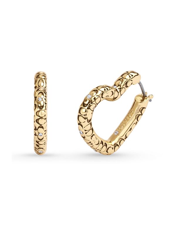 COACH COACH Обеци  злато / бяло