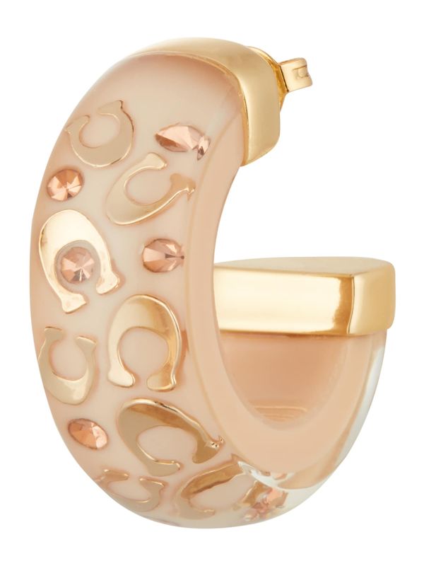 COACH COACH Обеци  злато / пудра