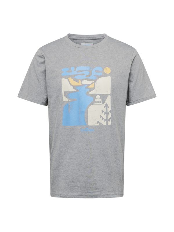 COLUMBIA COLUMBIA Функционална тениска 'City Grey Heath'  бежово / синьо / жълто / сив меланж