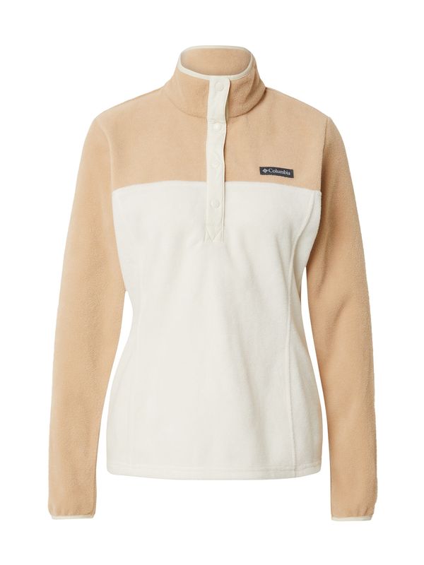 COLUMBIA COLUMBIA Спортен пуловер 'Benton Springs'  цвят "пясък" / черно / бяло