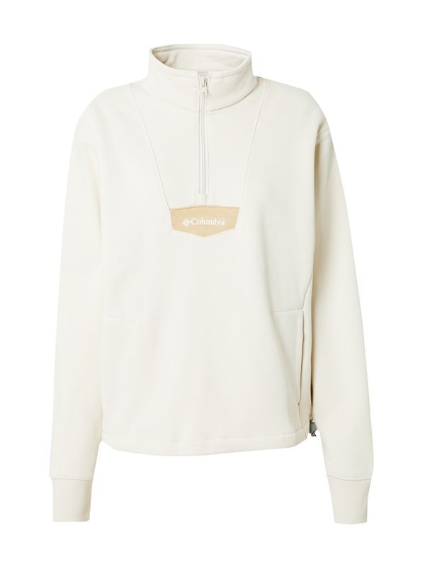 COLUMBIA COLUMBIA Спортен суитшърт с качулка 'Lodge'  бежово / бяло