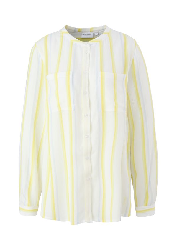 COMMA COMMA Блуза  лимон / бяло