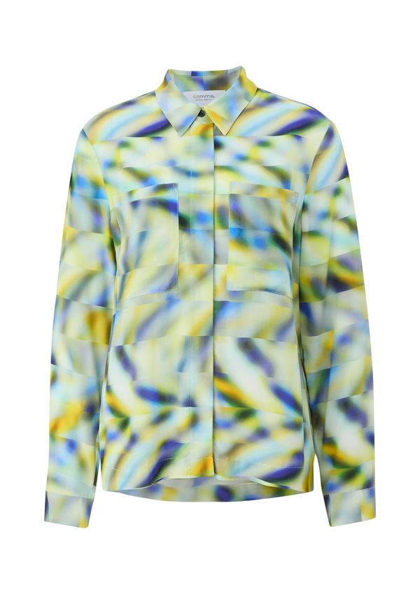 comma casual identity comma casual identity Блуза  кралско синьо / светлосиньо / жълто / светлозелено