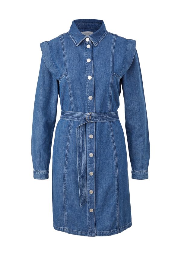 comma casual identity comma casual identity Рокля тип риза  син деним